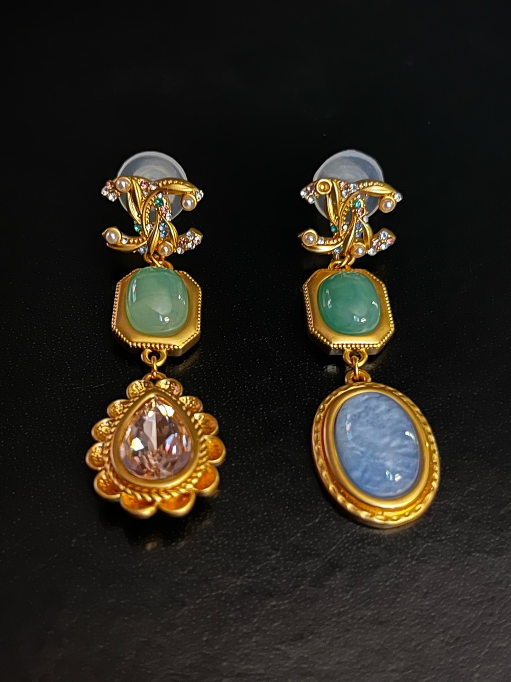 ChaneI Multi Gem Drop Dangle Earrings